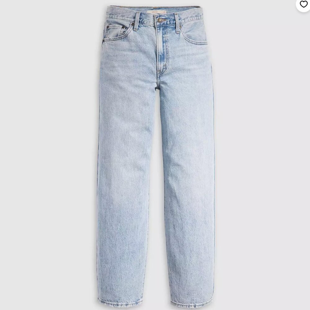 Levi's Premium Baggy Dad Women's Jeans in Fan Flare - Light Wash Sz 24